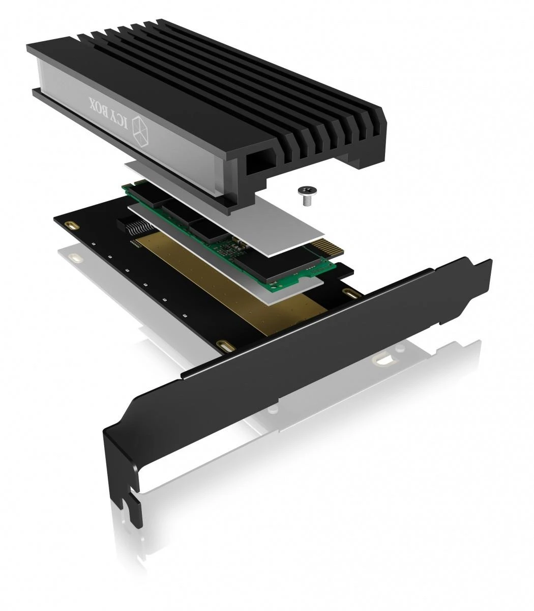 „Raidsonic“ | ICY BOX | PCIe plokštė su M.2 M-Key lizdu vienam M.2 NVMe SSD diskui