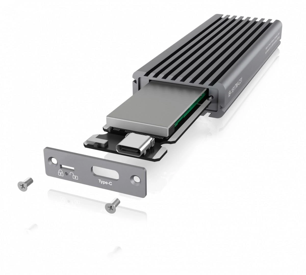 Icy Box IB-1817M-C31 SSD korpusas su atsuktais varžtais