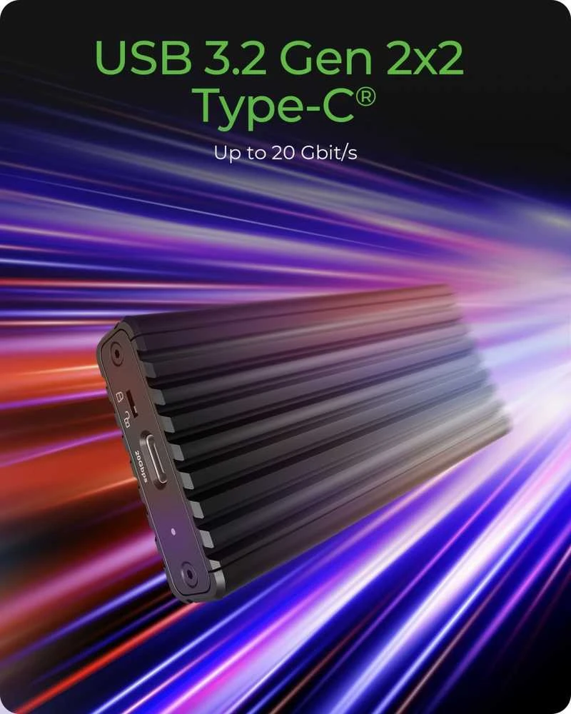 RAD IB-1917M-C32a NVMe USB 3.2 Gen 2x2.20 Gbit/s korpusas