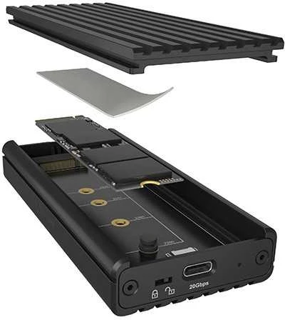 RAD IB-1917M-C32a NVMe USB 3.2 Gen 2x2.20 Gbit/s korpusas