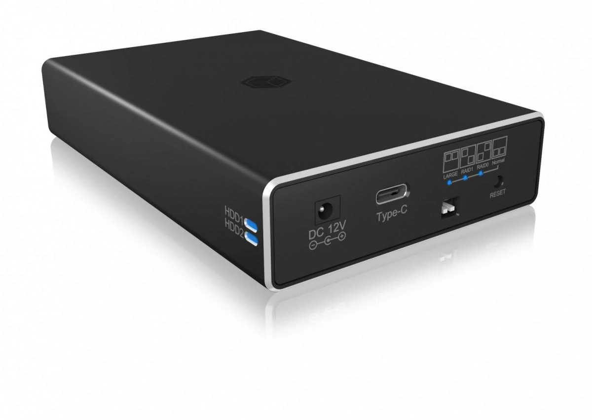 RaidSonic ICY BOX IB-RD2253-C31 išorinis RAID korpusas, skirtas 2x2,5 SATA I/II/III SSD ir HDD