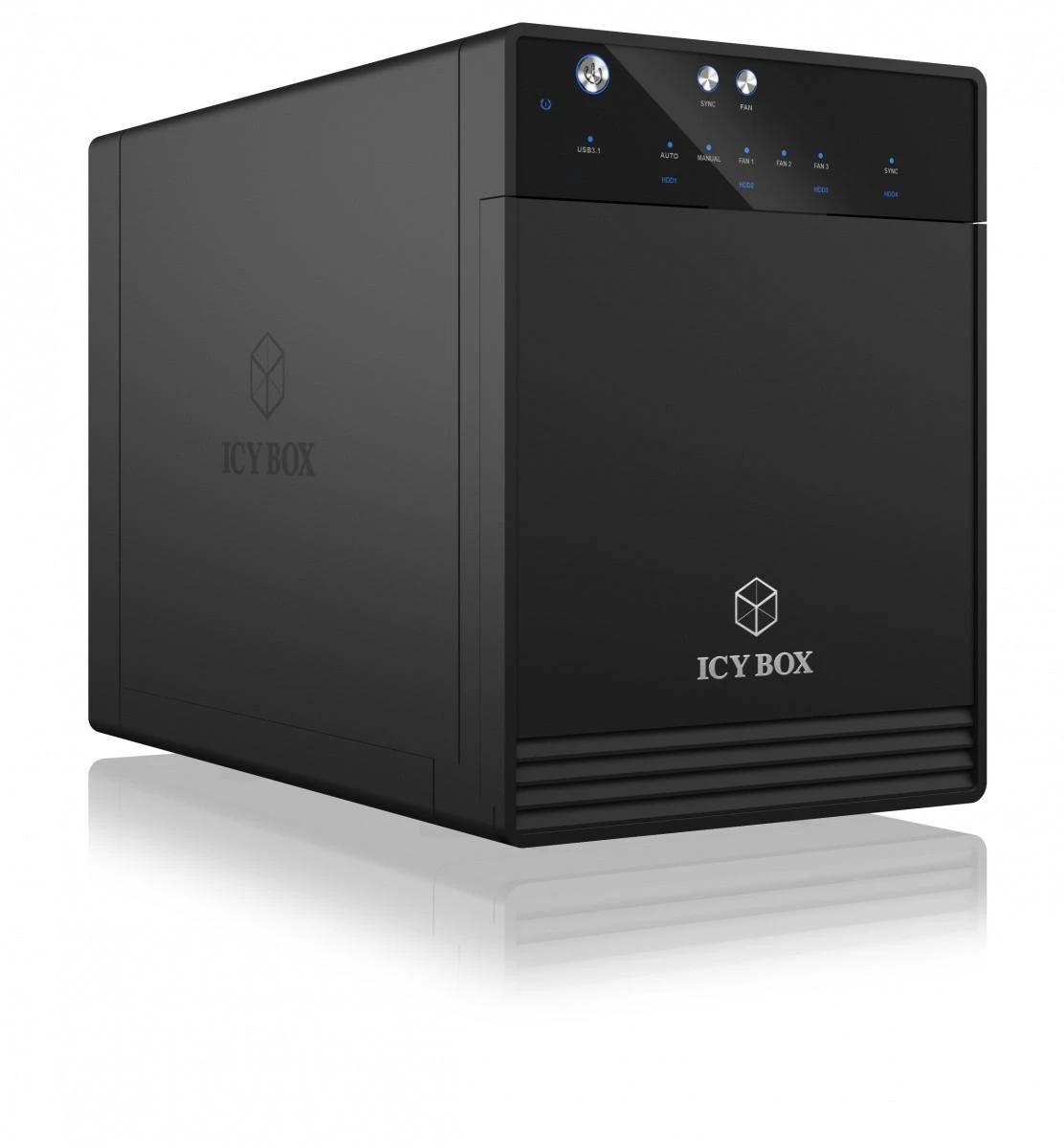 ICY BOX IB-3740-C31 USB 3.1 Type-C SINGLE korpusas, skirtas 4x2,5/3,5 colio SATA HDD / SSD diskams