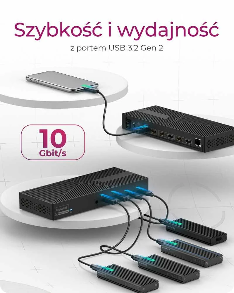 RaidSonic ICY BOX IB-DK2246AC kelių prijungimo stotelė nešiojamiesiems kompiuteriams ir asmeniniams kompiuteriams