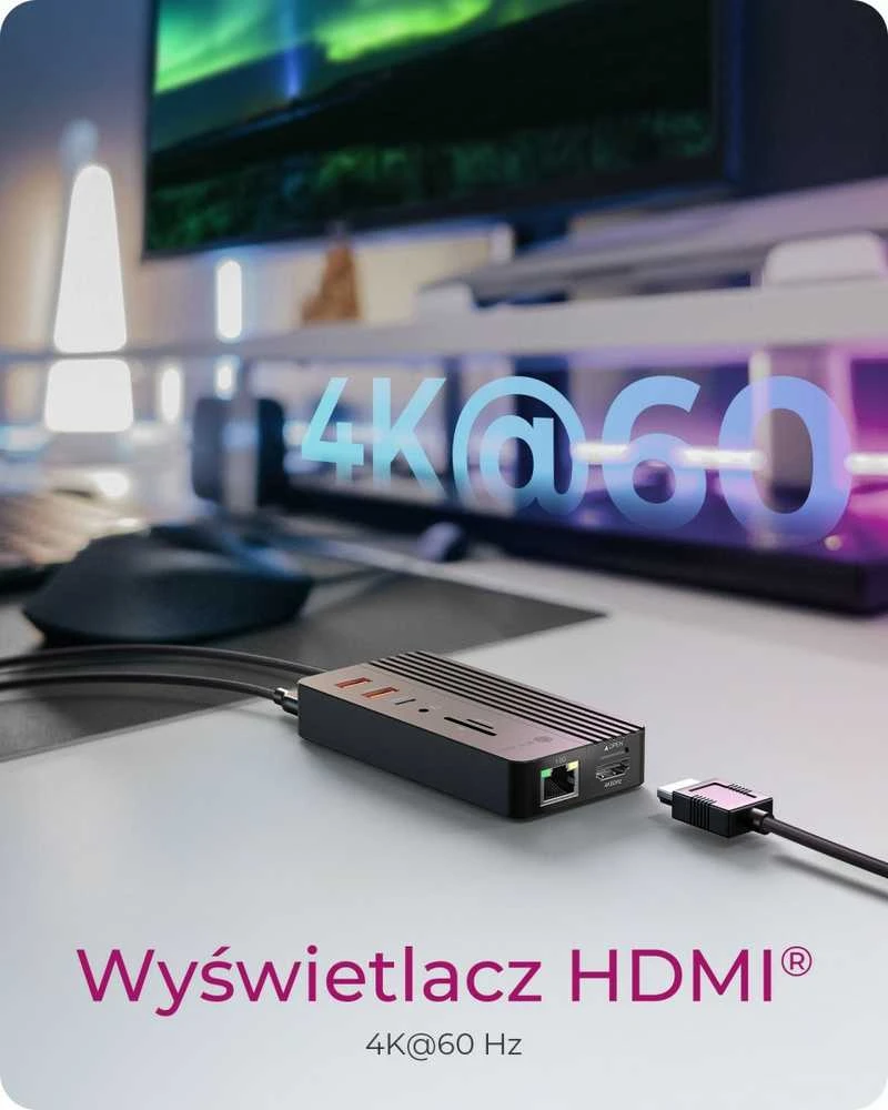ICY BOX 10w1 | M.2 NVMe SSD | HDMI 4K 60Hz | PD 3.0
