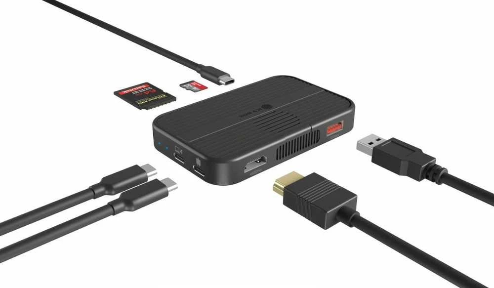RaidSonic ICY BOX 7w1 magnetinis diskas | M.2 NVMe i SATA SSD | HDMI 4K 60 Hz | PD 3.0