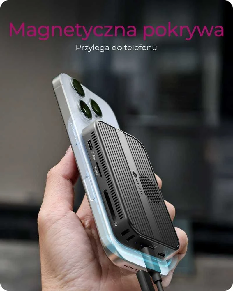 RaidSonic ICY BOX 7w1 magnetinis diskas | M.2 NVMe i SATA SSD | HDMI 4K 60 Hz | PD 3.0