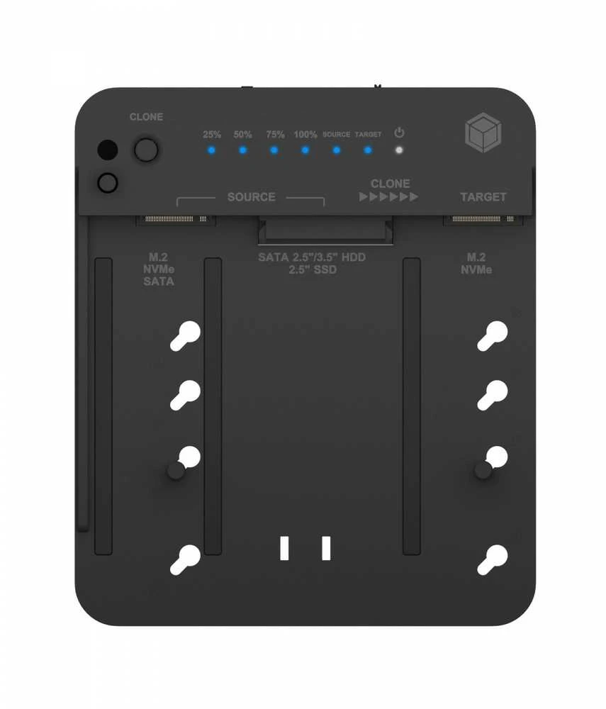 Raidsonic Icy Box prijungimo ir klonavimo stotis, skirta 2x M.2 NVMe SSD | IB-2913MCL-C31