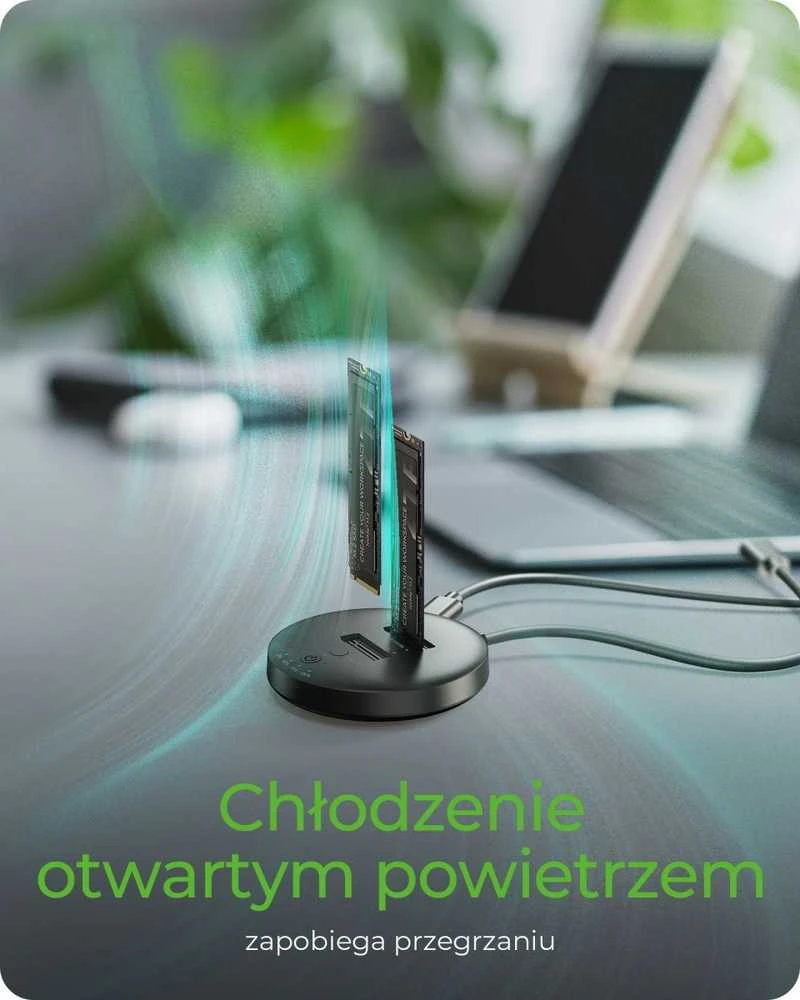 Icy Box SSD stotelė su aktyviu vėsinimu
