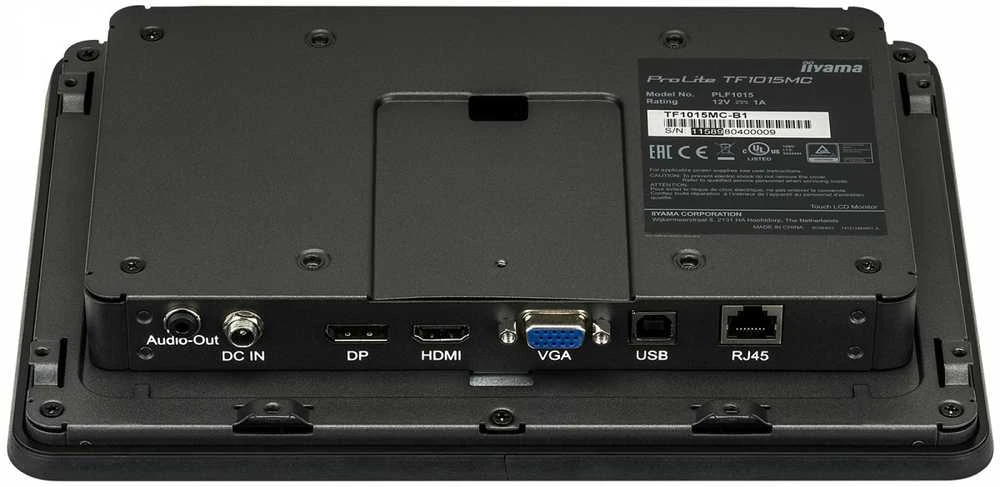 Monitorius IIYAMA TF1015MC-B2 A 10 colių jutiklinis skydelis 1280x1024 VA 500cd 10touch dažai CS VGA HDMIx1 DPx1 IP65 sertifikuotas juodas