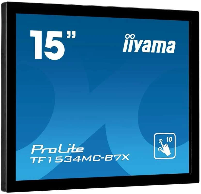Iiyama „Monitorius“ 15 colių TF1534MC-B7X TN monitorius, 10 lietimo taškų, HDMI, DP, 4:3, P65, 7H, USB