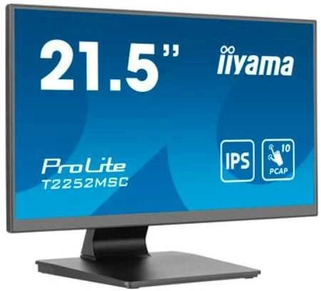 Iiyama 21,5 colių PCAP 10pt jutiklinio ekrano monitorius su IPS skydelio technologija, nuo krašto iki krašto stiklo ir pirštų atspaudų apsaugančia danga
