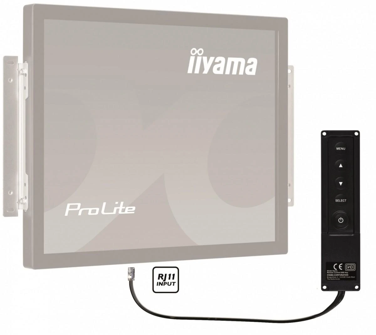iiyama nuotolinio valdymo pultas, skirtas T(F)xx34 RC TOUCHV01 serijai