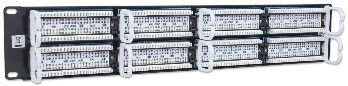 Intellinet 513579 Komutacinė panelė UTP Cat5e 2U 48 prievadų RJ45, juoda