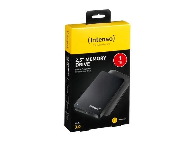INTENSO 6021560 Išorinis kietasis diskas HDD Intenso MemoryCase 2.5 1TB USB3, Juodas