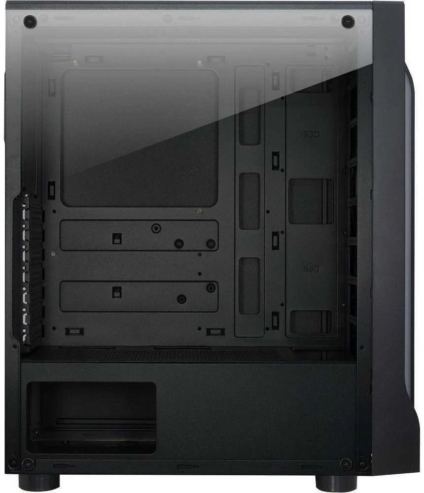 Važiuoklė INTER-TECH A-3411 Creek Gaming Tower, ATX, 1xUSB3.0, 2xUSB2.0, maitinimo šaltinis pasirinktinai, Lango šoninis skydelis, LED lemputė priekyje, integruotas RGB LED, Juodas
