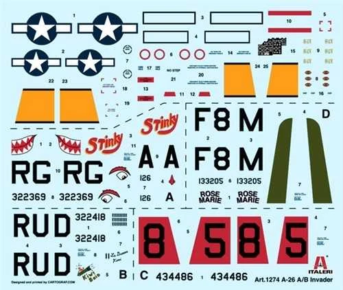 Italeri Douglas A-26B Invader 1/72 plastikinis surenkamas lėktuvo modelis
