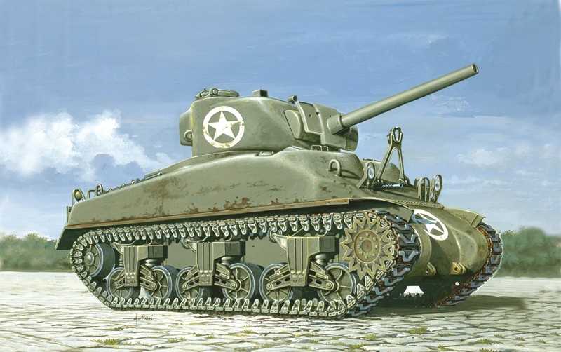 Surenkamas tanko modelis Italeri M4A1 Sherman 1/72 7003