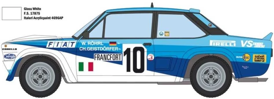 Italeri Fiat 131 Abarth 1/24 plastikinis surenkamas automobilio rinkinys