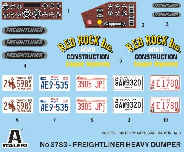 Italeri Freightliner savivartis sunkvežimis 1/24 plastikinis modelis 3783