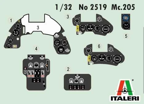 Italeri Macchi C.205 Veltro 1/32 lėktuvas – plastikinis modelis (2519)