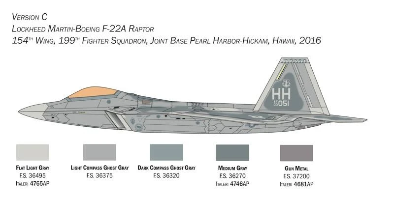Italeri - F-22 Raptor, 1/48, 2822