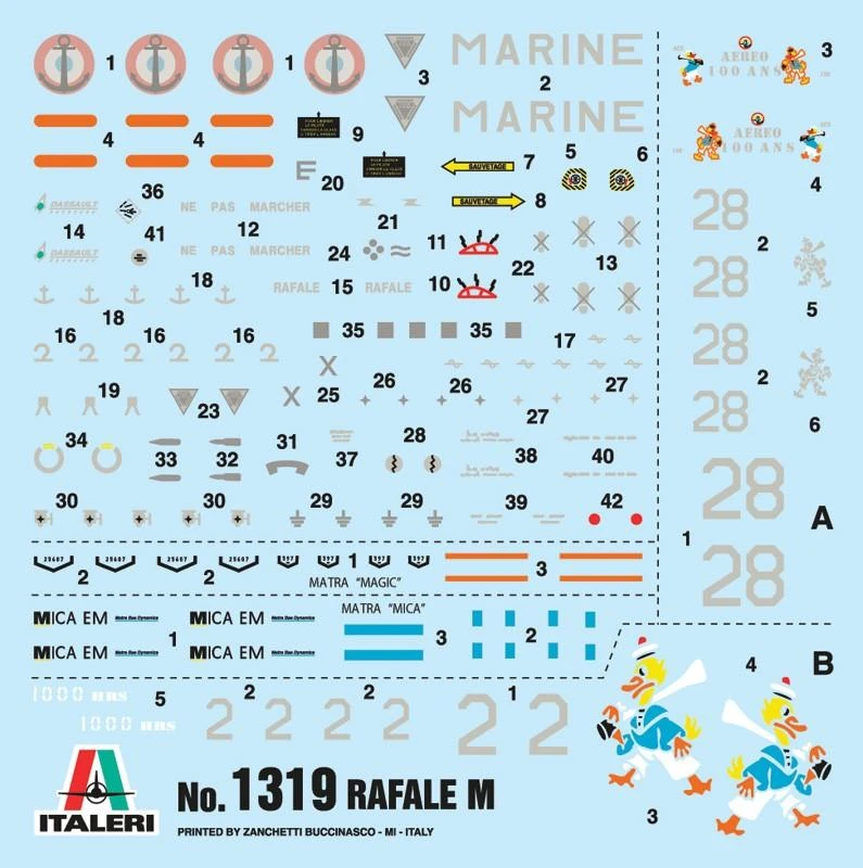 Surenkamas modelis Rafale M Operations Exterieures 2011 Italeri, 1319, 1:72