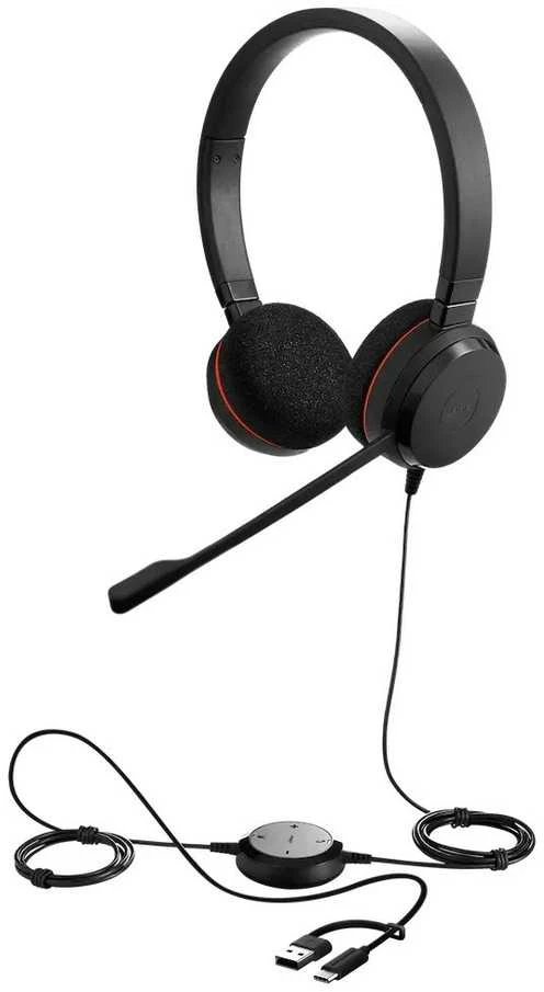 Ausinės Jabra Evolve 20 USB-A amp C MS Mono