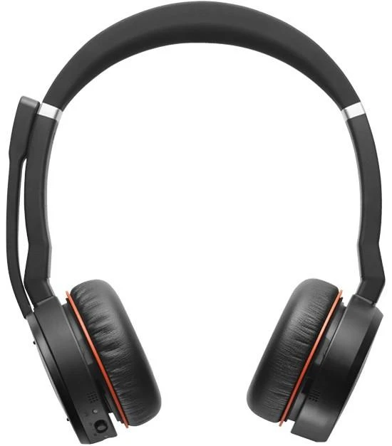 Belaidės ausinės Jabra Evolve 75 SE MS Duo, Juodos