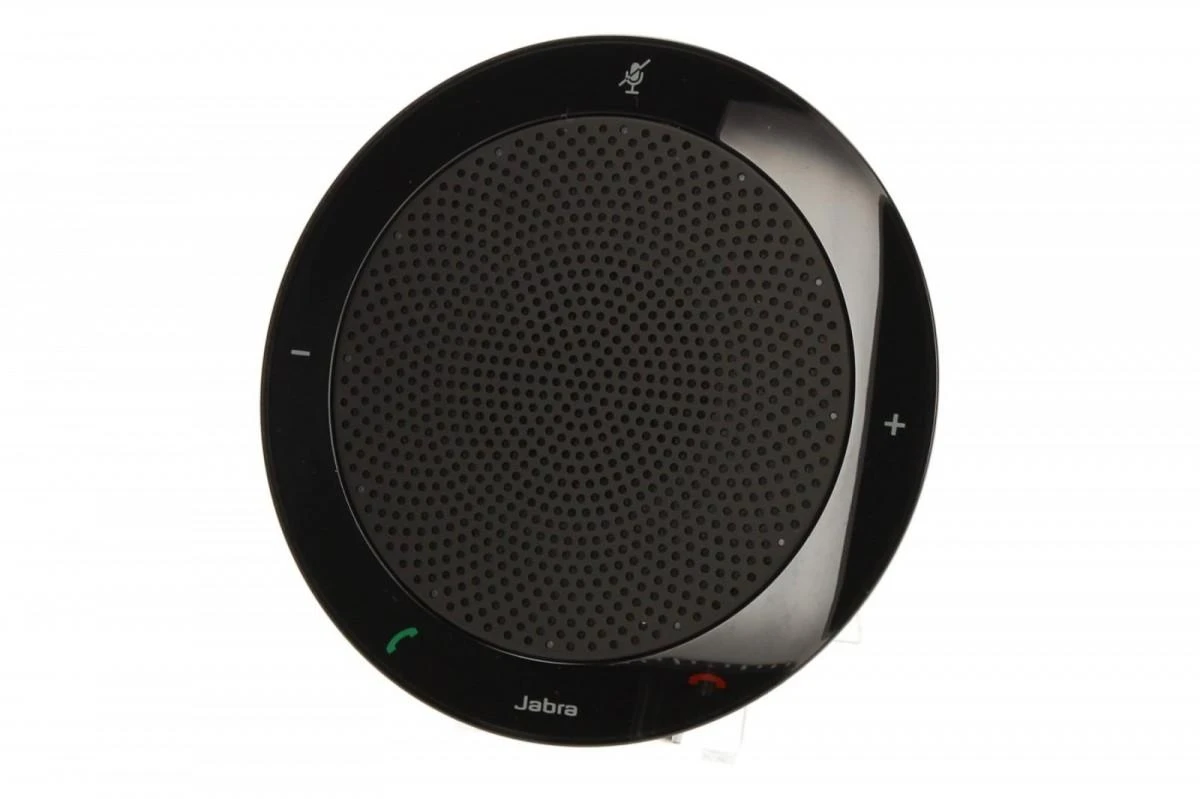 JABRA SPEAK 410 MS garsiakalbis, skirtas UC USB konferencijos sprendimui 360 laipsnių mikrofono prijungimas ir atkūrimas nutildymo ir garsumo mygtukas