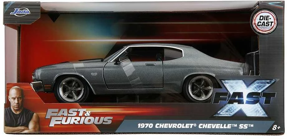 SIB Automobilio modelis 1970 Chevrolet Chevelle SS Jada, pilkas