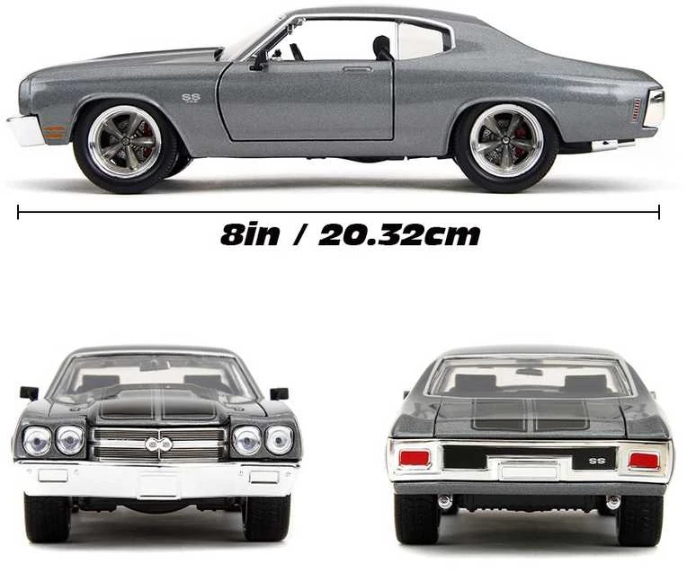 SIB Automobilio modelis 1970 Chevrolet Chevelle SS Jada, pilkas