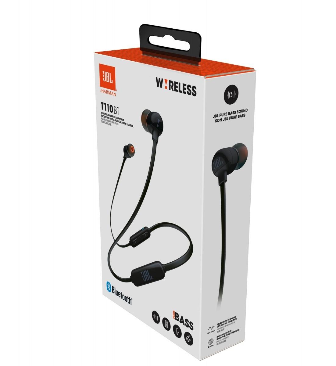 Ausinės JBL TUNE T110BT Pure Bass Sound bluetooth juodos | Varle.lt