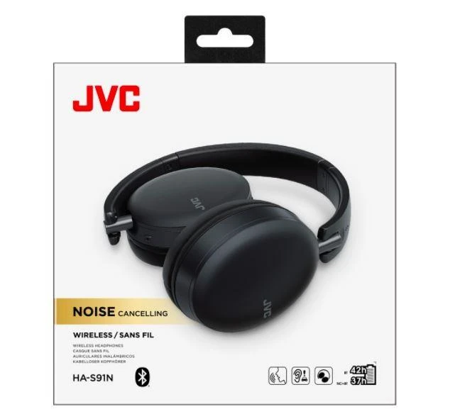 JVC, HA-S91N-BU, juodos sp. dinaminės ausinės