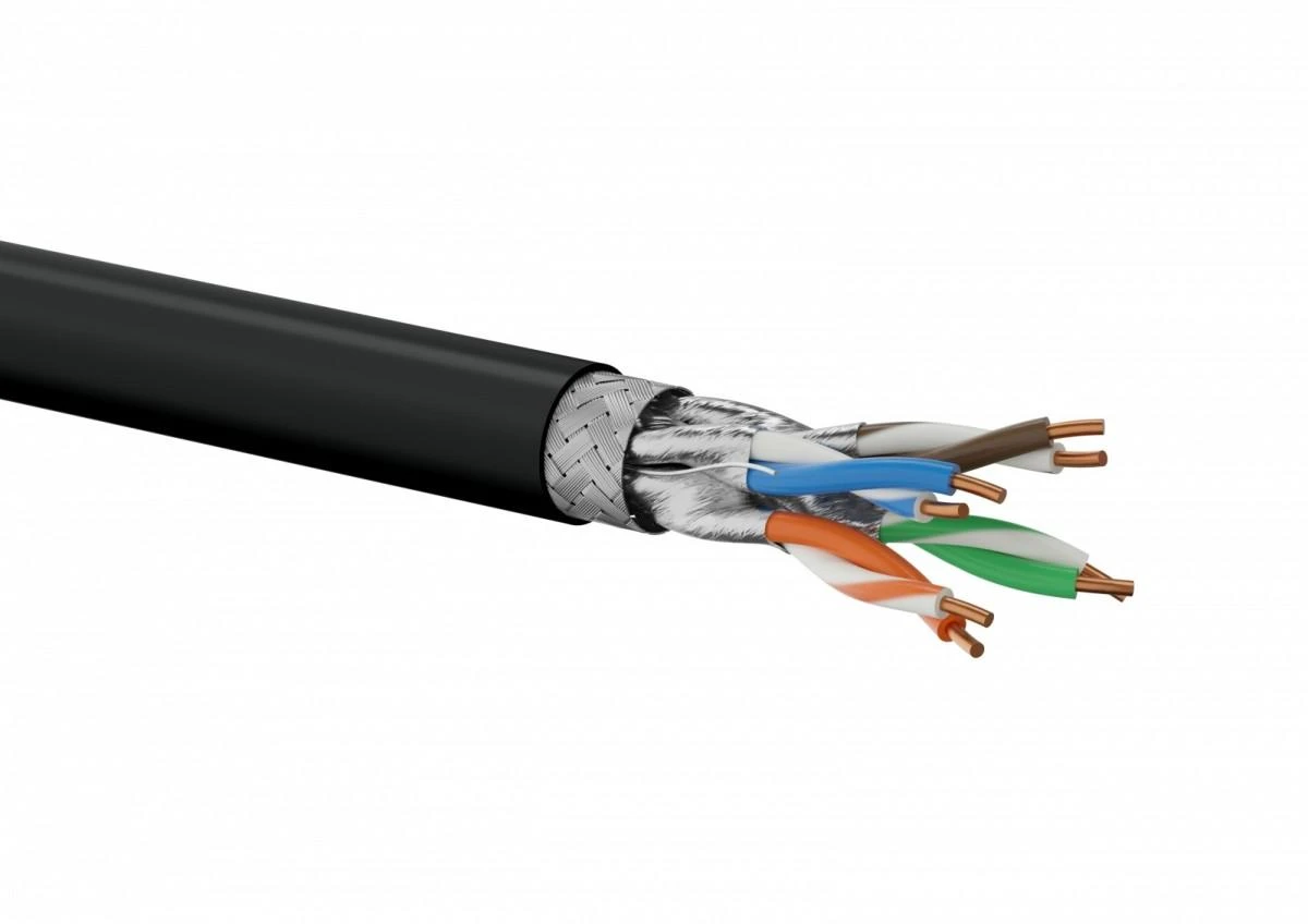 „Alantec KIS7OUTS500 S/FTP Cat.7“ lauko kabelis, 500 m, 1000 MHz (10 Gbps) sausas