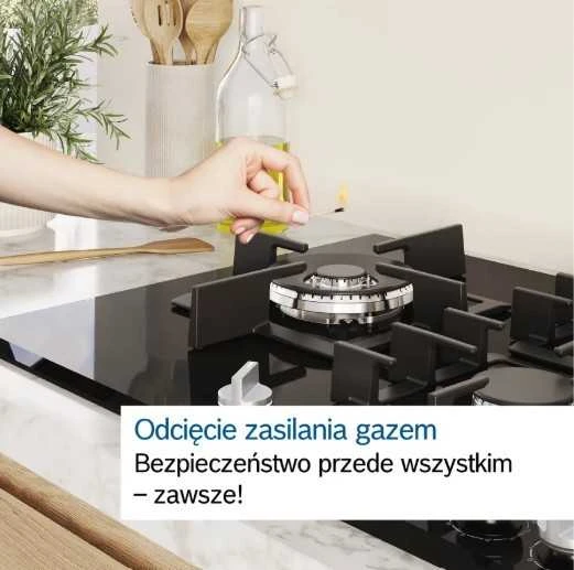 Kaitlentė Bosch Serie 6 PCQ7A5I90 hob Nerūdijantis plienas Built-in 75 cm Gas 5 zone(s)