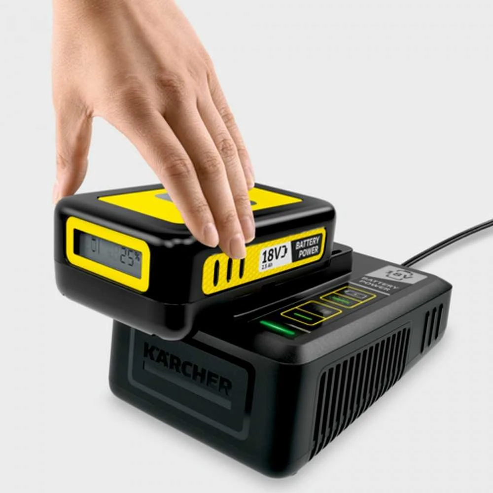Karcher Greito įkroviklio ir 2.5Ah akumuliatoriaus komplektas 18/25