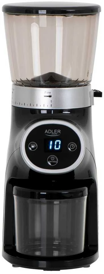Kavamalė Adler | Kavos malūnėlis | AD 4450 Burr | 300 W | Kavos pupelių talpa 300g | Puodelių skaičius 1-10 vnt(s) | Juodas