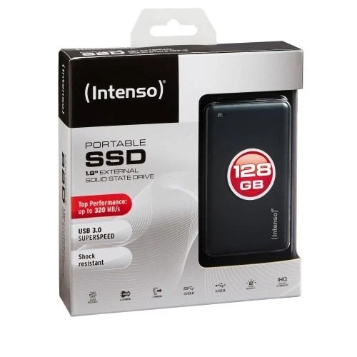 Kietasis diskas INTENSO 3823430 „Intenso“ išorinis nešiojamasis SSD 1,8 128 GB, „Premium Edition“, USB 3.0, antracitas