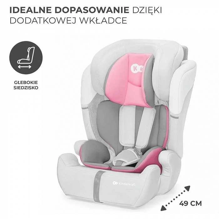 KINDERKRAFT automobilinė kėdutė COMFORT UP i-Size, pink, KCCOUP02PNK0000