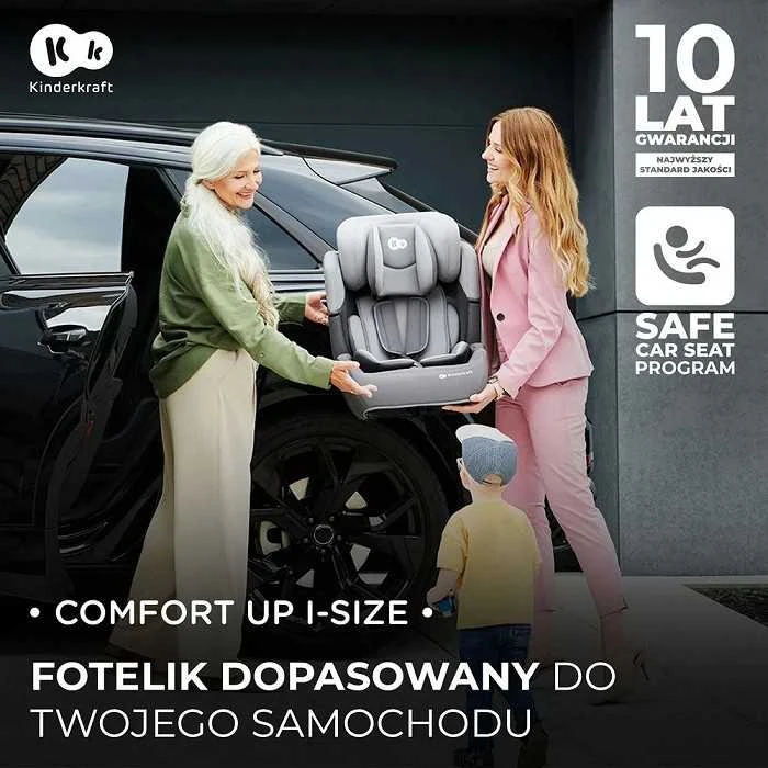KINDERKRAFT automobilinė kėdutė COMFORT UP i-Size, pink, KCCOUP02PNK0000