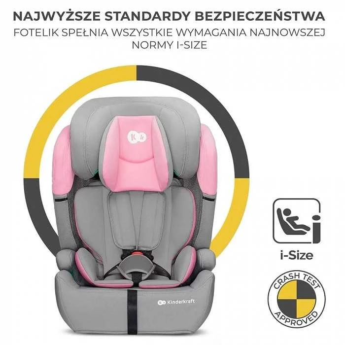 KINDERKRAFT automobilinė kėdutė COMFORT UP i-Size, pink, KCCOUP02PNK0000