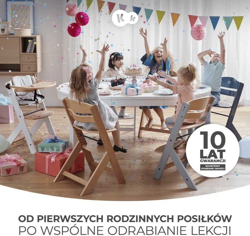 Kinderkraft Enock balta + poduszka