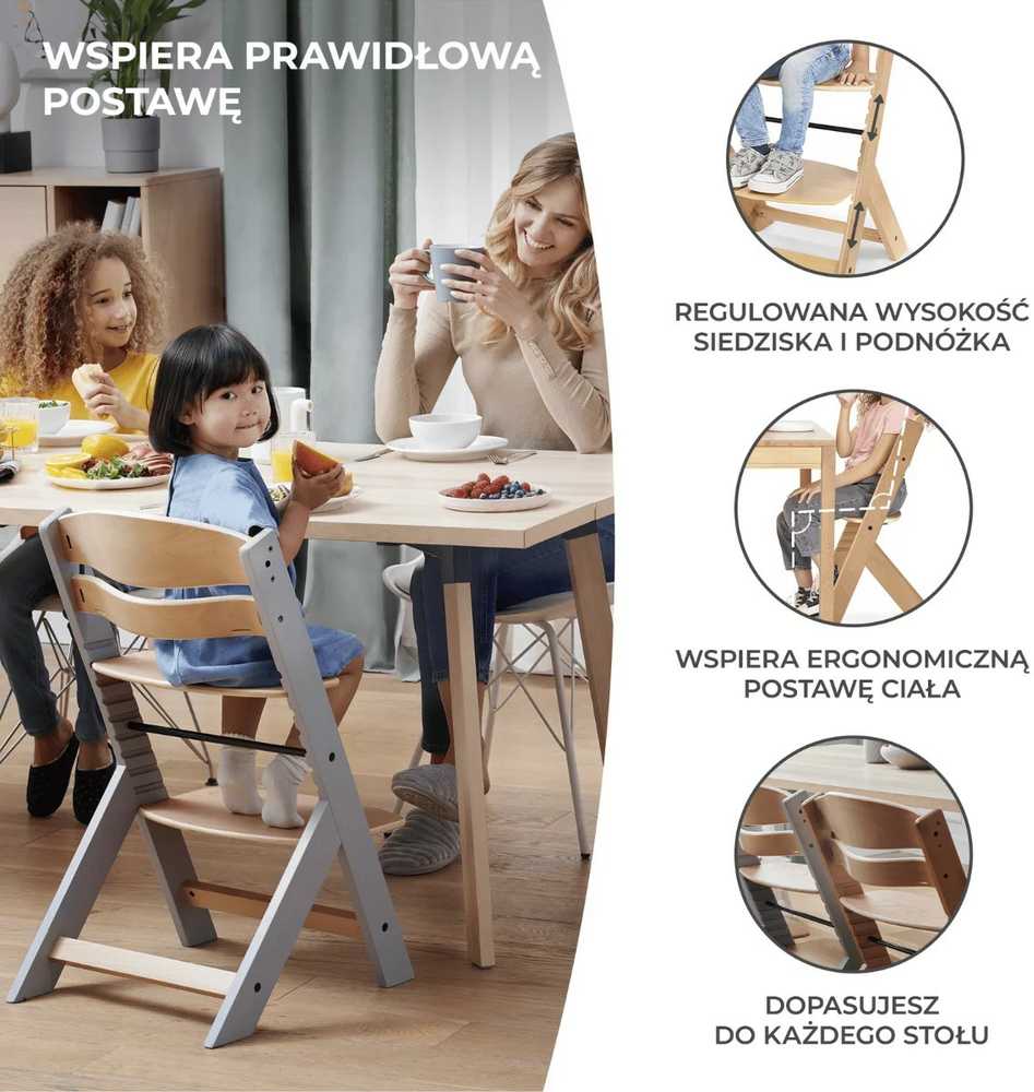 Kinderkraft Enock balta + poduszka