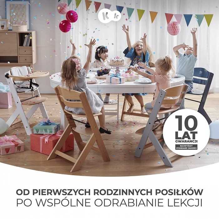KINDERKRAFT maitinimo kėdutė su paminkštinimu ENOCK, juodas and baltas, KHENOC0PBLK0000