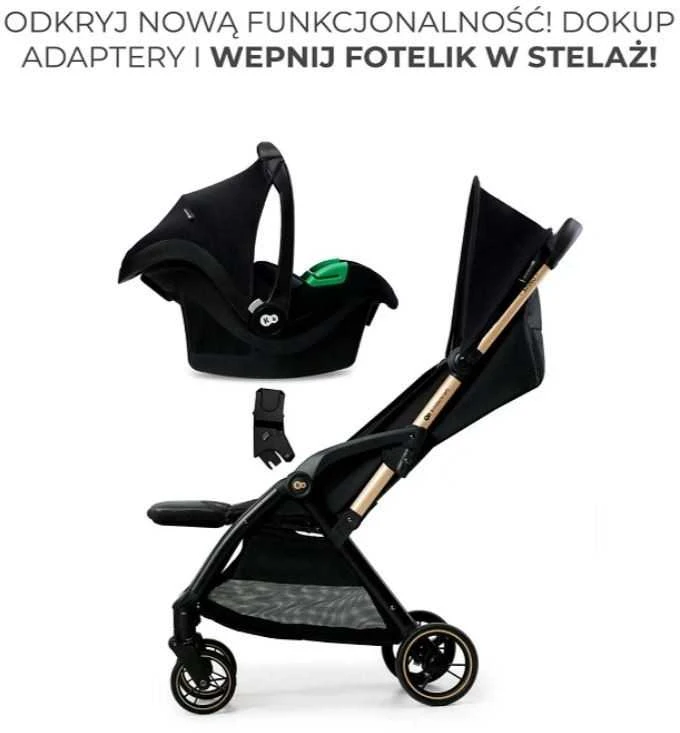 Vežimėlis KINDERKRAFT APINO raven black, KSAPIN00BLK0000