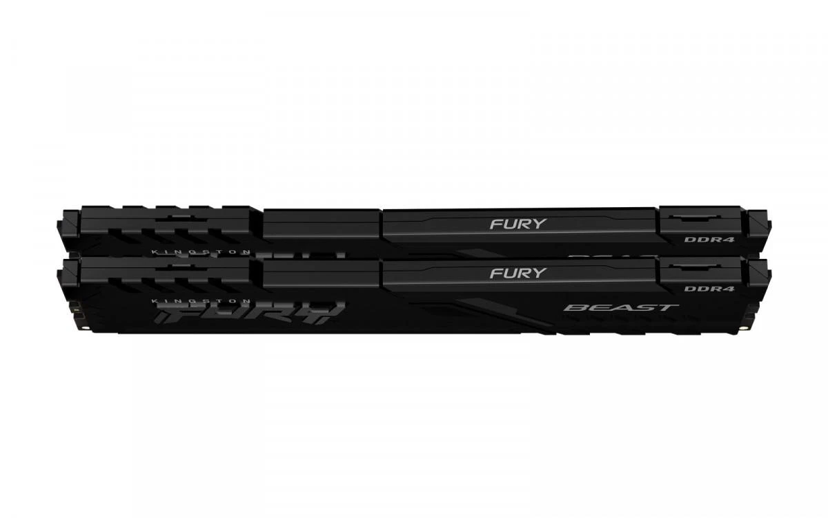 RAM KINGSTON 128GB 3200MHz DDR4 CL16 DIMM rinkinys iš 4 FURY Beast Juodas