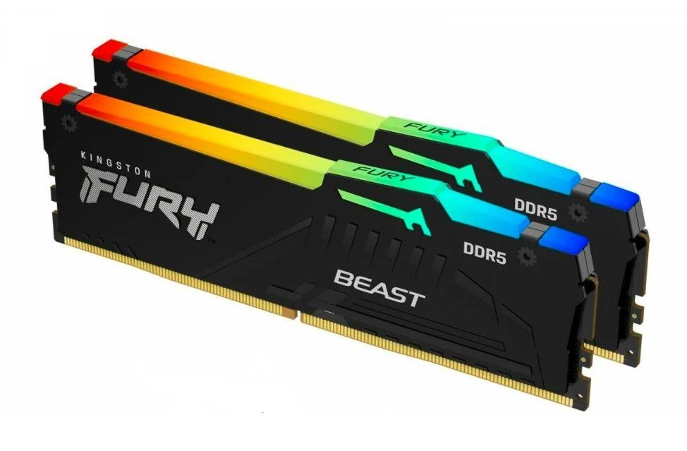 Kingston Fury Beast DDR5 atminties plokštelės su RGB apšvietimu