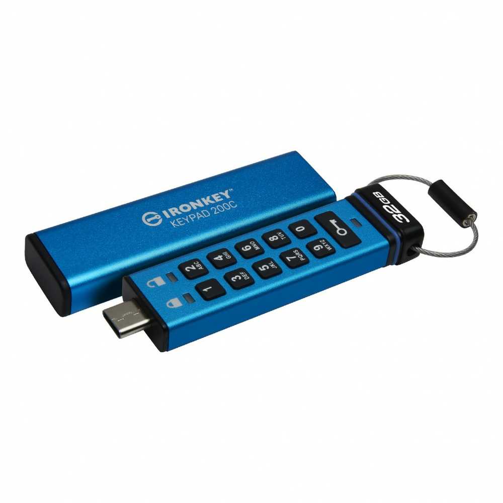 Kingston IronKey klaviatūra 200 32GB USB-C AES Encrypted