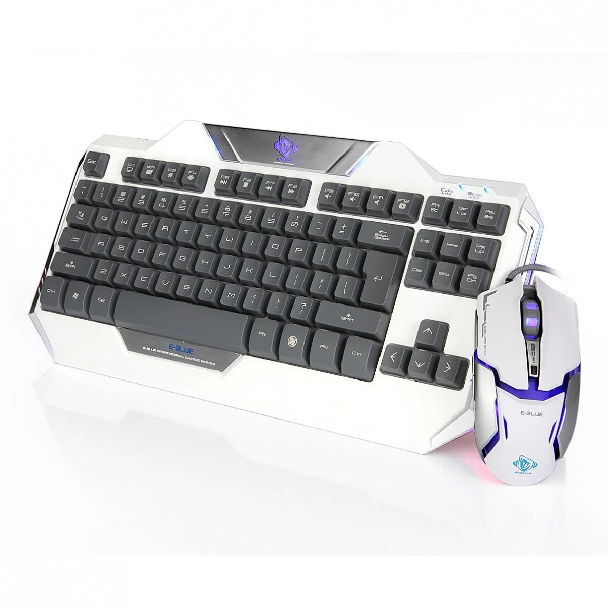 Klaviatūra E-Blue E-Mėlyna E-Mėlyna Auroza (EKM811WHUS-IU)