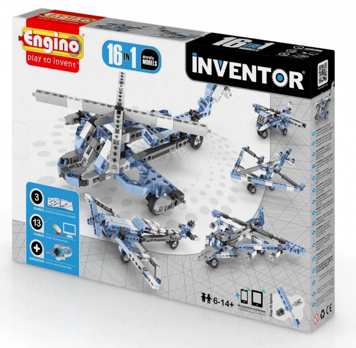Engino Inventor Konstruktorius „Lėktuvai“ (16 modelių)